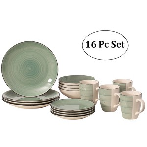 Dinewares Spin Wash Dinnerware Dish Set Mugs, Salad, Dinner Plates, Bowls, High Quality Dishes Highly Chip Crack Resistant, Dishwasher, Microwave Safe - 1 of 4