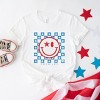 Simply Sage Market S.W.Smiley Checkered Patriotic Short Sleeve Tee - 3 of 4