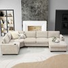 119" 6-Seat Chenille U-Shaped Sectional Sofa with Oversized Chaise Lounge, Deep Wide Seats, and Dual Cup Holders - 4 of 4