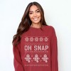 Simply Sage Market Ugly Sweater Oh Snap Garment Dyed Sweatshirt - 2 of 4