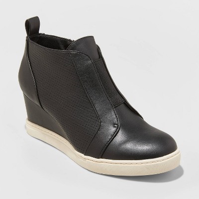 black wedge sneakers target