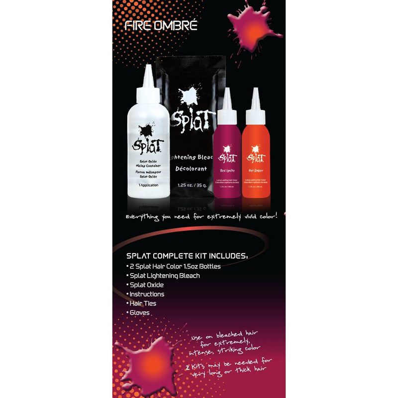 Splat Ombre Fire Hair Bleach and Color kit - 5.2 fl oz, 4 of 6