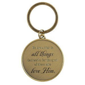 Dicksons All Things Work For Good Gold Tone 2.5 Inch Pewter Keychain Ring Accessory - 1 of 4