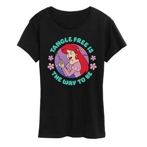 Women's - Disney Princess - Ariel Tangle Free Is The Way To Be Short Sleeve Graphic T-Shirt - 1 of 4