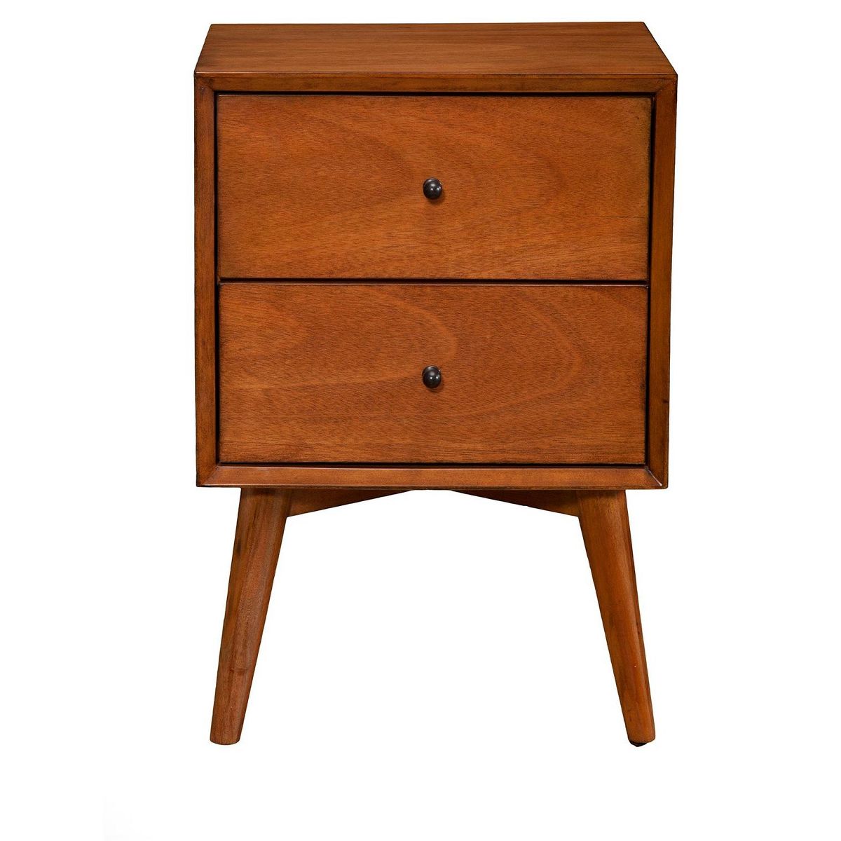 Flynn 2-Drawer Nightstand in Chestnut | Alpine Furniture - thumbnail 5
