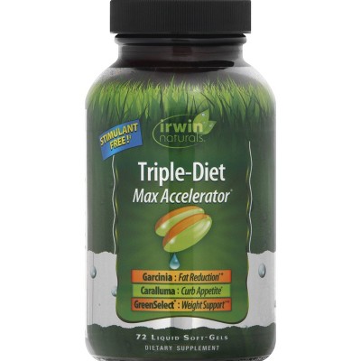  irwin naturals Triple-Diet Max Accelerator Dietary Supplement Liquid Softgels - 72ct 