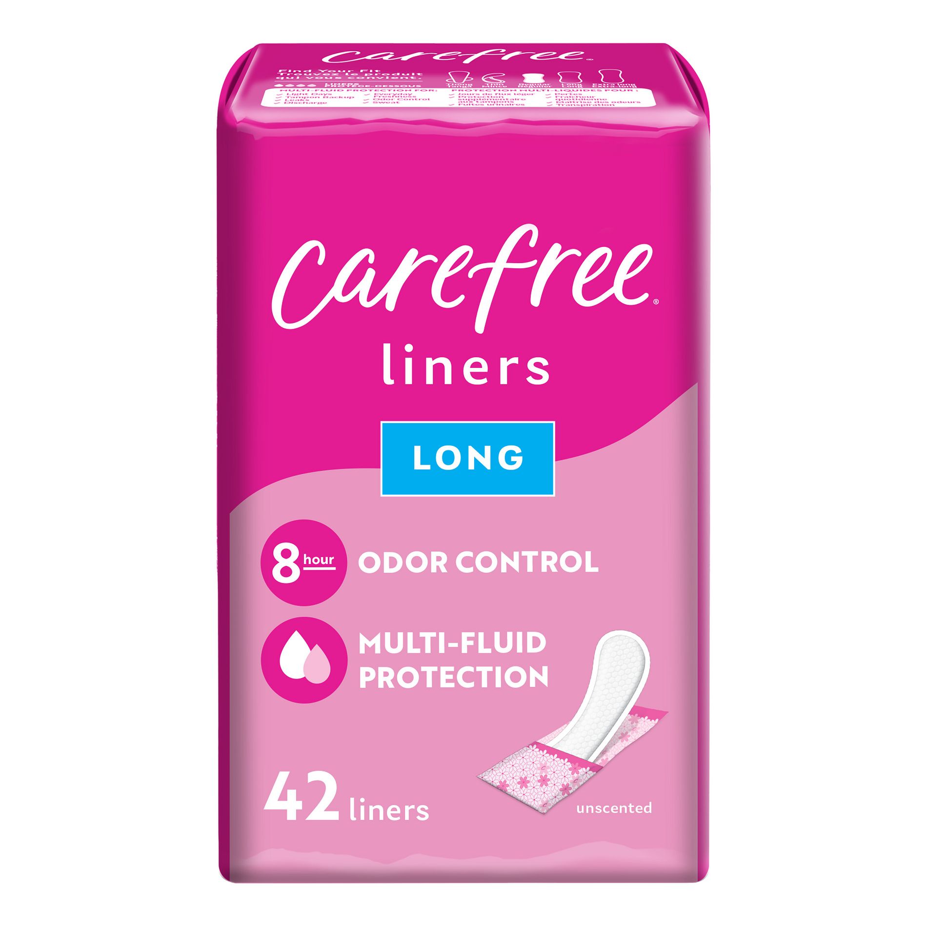 Carefree Wrapped Unscented Panty Liners To Go