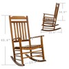 Kozyard High Back Slat Rocking Chair Set Solid Wood Outdoor Rocking Chair Porch Chairs for Indoor Outdoor - 3 of 4