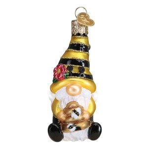 Old World Christmas 3.75 In Bee Happy Gnome Spring Flower Bee Hive Tree Ornaments - 1 of 3