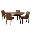 PAGED Wood Dining Table, Modern Kitchen Table with Rounded Corners, 59" Living Room Table for Kitchen Dining - 2 of 4
