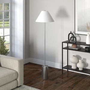 Hudson and Canal 64" Tall Floor Lamp with Empire Fabric Shade - 1 of 4