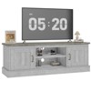 Farmhouse-style TV stand with storage cabinet, modern media console featuring rustic wood grain design, suitable for living rooms and home offices. - 4 of 4