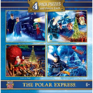 MasterPieces The Polar Express 4-Pack 100 Piece Jigsaw Puzzles for Kids - 1 of 4
