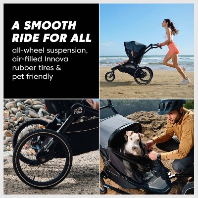 Black Convertible Jogger Stroller and Bike Trailer