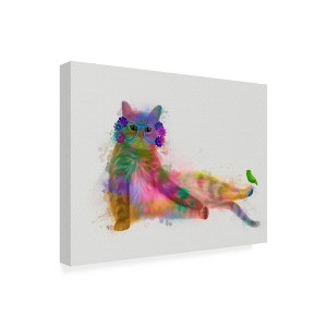Trademark Fine Art -Fab Funky 'Cat Rainbow Splash 10' Canvas Art - 1 of 3