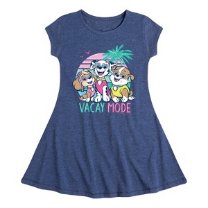 Girls' - Paw Patrol - Vacay Mode Fit & Flair Cap Sleeve Graphic Dress - 1 of 4