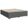 vidaXL California King Bed Frame - Dark Gray Fabric Sturdy Mattress Foundation, Modern Style with slats for Breathability - 83.9" x 72" Bedroom Frame - 2 of 4