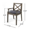 VASIP Dining Chair with 2 Cushions and Rust-Resistant Iron Frame for Backyard, Poolside, Garden for Backyard, Poolside, and Garden - 3 of 4