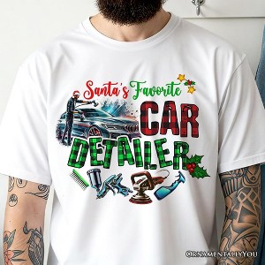Santa’s Favorite Car Detailer T-Shirt, Christmas Auto Detailing Tee | OrnamentallyYou - 1 of 4