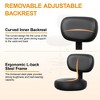 KERDOM Drafting Chair with Backrest  Adjustable Foot Rest Rolling Stool with Wheels, Sliver - 4 of 4