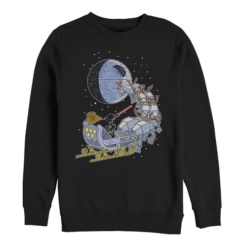 Men s Star Wars Darth Vader Starry Sleigh Sweatshirt Black Medium