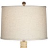 360 Lighting Nove 29" Tall Urn Modern Coastal Scandinavian End Table Lamp Tan Beige Grooved Lines Single Off-White Shade Living Room Bedroom Bedside - 3 of 4