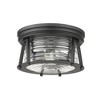 Cape Harbor 2-Light Flushmount Ceiling Light - Bronze Steel, Dimmable, Damp Rated, 12" - 3 of 4
