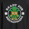 Men's - Garfield - Ready for Shananigans St. Patrick's Day Long Sleeve Graphic T-Shirt - 2 of 4