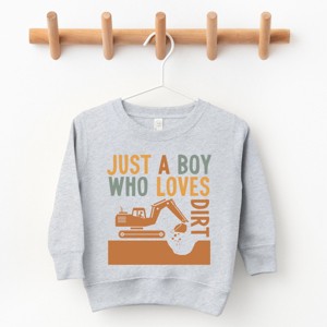 The Juniper Shop Just A Boy Who Loves Dirt Toddler Sweatshirt - 1 of 4