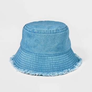 Girls' Denim Bucket Hat - Cat & Jack™ Light Blue
