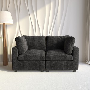 Cloud Sectional Couches for Living Room,67" Convertible Love Seat, 2 Seater Modular Sectional Sofa,Deep Seater Furniture Sets - 1 of 4