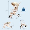7-in-1 Foldable Tricycles for 1-3 Year Olds, Toddler Bike, Birthday Gift and Toy for Boys and Girls, Toddler Tricycle with Parent Push Handle - 2 of 4