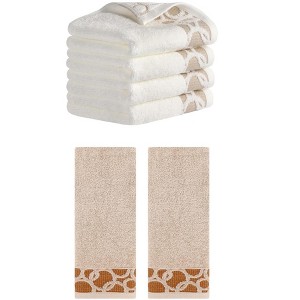 REGALWOVEN Cotton Jacquard Soft Absorbent Hand Towel for Bathroom Home 13" x 29" - 1 of 4