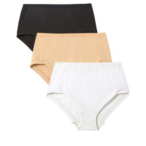 Comfort Choice Women's Plus Size  3-Pack Comfort Leg Brief - 1 of 4