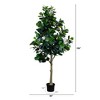 Nearly Natural 13-ft Artificial Fiddle Leaf Fig Tree - 2 of 4