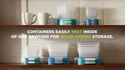 20-Piece Green Plastic Food Storage Container Set with Lockable Lids