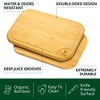 Royal Craft Wood Premium Bamboo Cutting Board for Kitchen - Wooden Cutting Board & Serving Tray with Juice Groove for BBQ, Fish & Vegetables (18”x12”) - 4 of 4