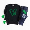 Simply Sage Market Women's Graphic Sweatshirt Hand Drawn Heart With Shamrock - 3 of 4