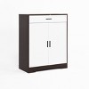 Chery Life Shoe Cabinet, 4-Tier Shoe Rack Organizer with 1 Drawer, Freestanding Wooden Shoe Storage Cabinet for Entryway Hallway - 2 of 4