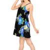 LA LEELA Women's Vacay Beach Summer Beachwear Dress Spaghetti Strap Nightshirts Slip Nighty - 3 of 4