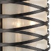 360 Lighting Sircetta 12 1/4" High Black Metal Bands Wall Sconce - 3 of 4