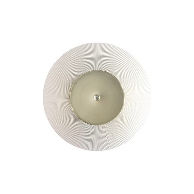 Cream Round Coffee Table with Faux Marble Top and Gold Base