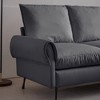 81" Modern Sectional L-Shaped Sofa Couch with Reversible Chaise Lounge, Technical Leather Upholstery - 3 of 4