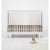 Bacati - Chocolate Houndstooth 100 percent Cotton Universal Baby US Standard Crib or Toddler Bed Fitted Sheet - 4 of 4