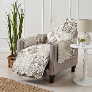Reversible Stitched Patchwork Sofa Furniture Protector - Great Bay Home - 1 of 4