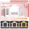Costway Makeup Vanity Set with Tri-Fold Mirror & LED Lights Vanity Desk and Stool Set - 4 of 4
