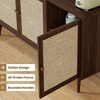 3-Door Rattan Sideboard Buffet Cabinet, Modern Storage Console for Kitchen, Dining Room & Living Room - 4 of 4