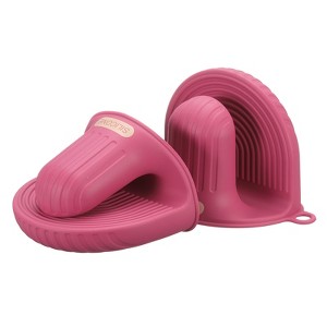 Unique Bargains Heat Resistant Mini Silicone Oven Mitts for Air Fryer Kitchen Cooking 2 Pcs - 1 of 4