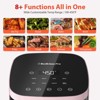 Beelicious 8-in-1 4QT Air Fryer, 450°F Compact Airfryer with Viewing Window, Shake Reminder, Flavor-Lock Tech, Dishwasher-Safe, for 1-3 People,Pink - 4 of 4