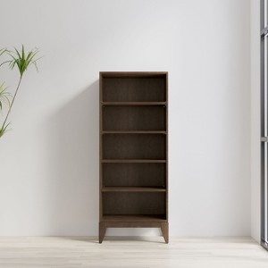 NicBex Bookcases for Living Room Modern 66" H 4 Tier Storage Wood Bookshelves with Adjustable Shelves and 2 Drawers for Office Home - 1 of 4